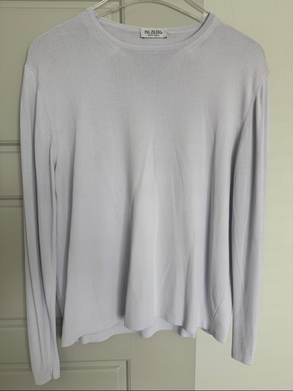 Pal Zileri Lavender Crewneck Knit Sweater, S
